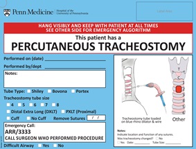 Tracheostomy card